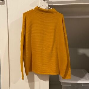 French Connection Golden Ribbed Knit Top